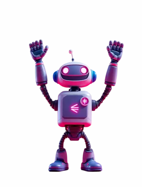 DeskCrew AI agent PING celebrating a shipped, human-approved support reply